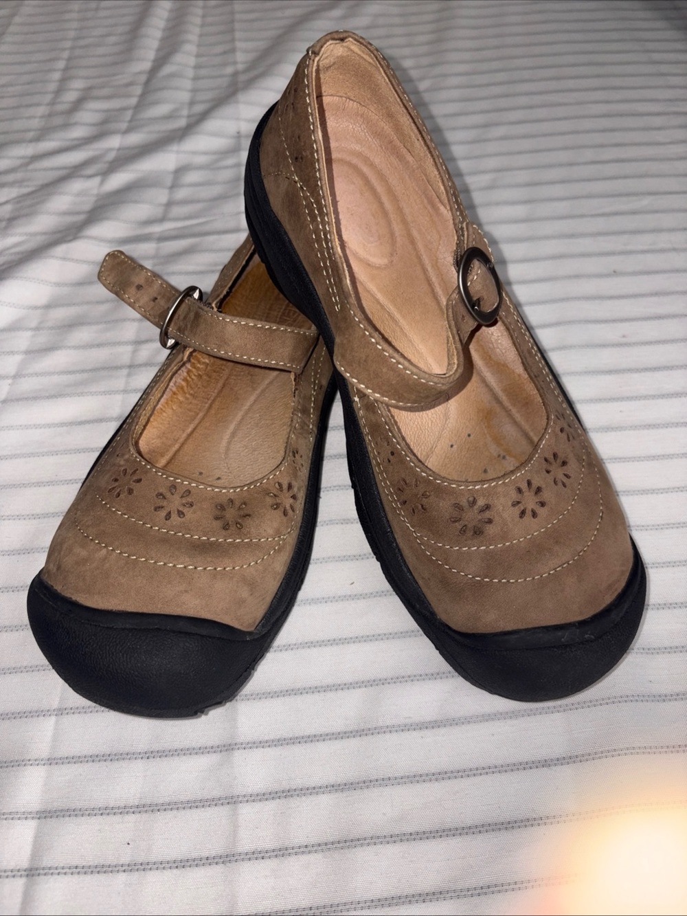 Keen Brown/Tan Mary Jane Flats - Picture 2 of 9